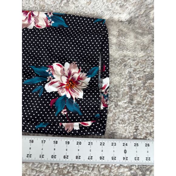 NEW Primark Size 16 Cropped Floral Print Polka Dot Belt Pants Casual NWT - Picture 6 of 10